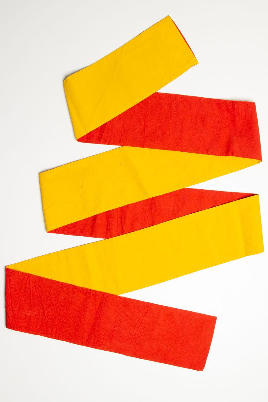 Vintage Red Yellow Hanhaba Obi 155
