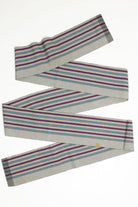 Silver Purple & Teal Striped Kaku Obi