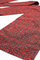 Vintage Red Scratched Pattern Nagoya Obi