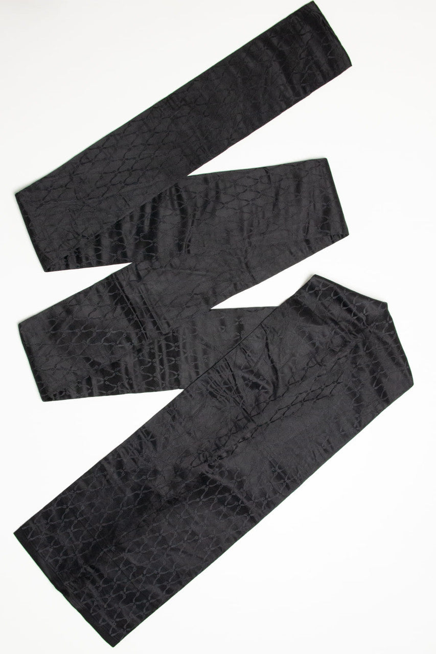 Vintage Black Looped Pattern Nagoya Obi