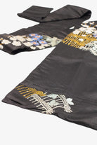 Vintage Embroidered Flower Garden Nagoya Obi
