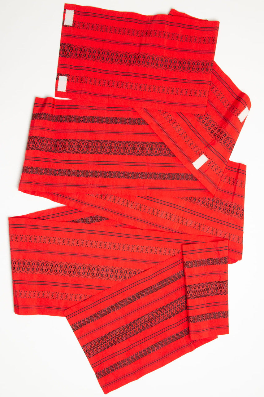 Vintage Red Striped Fukuro Obi