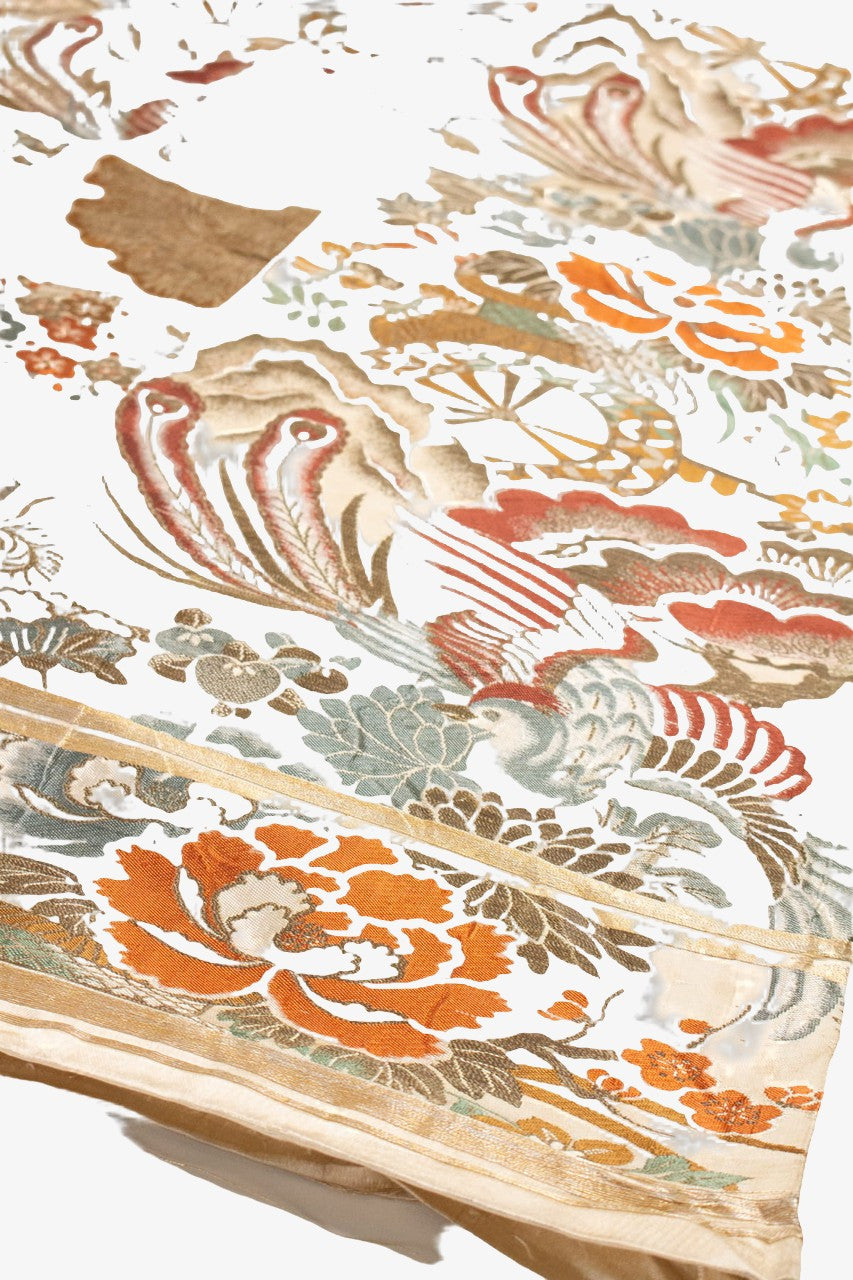 Vintage Pheonix Floral Maru Obi