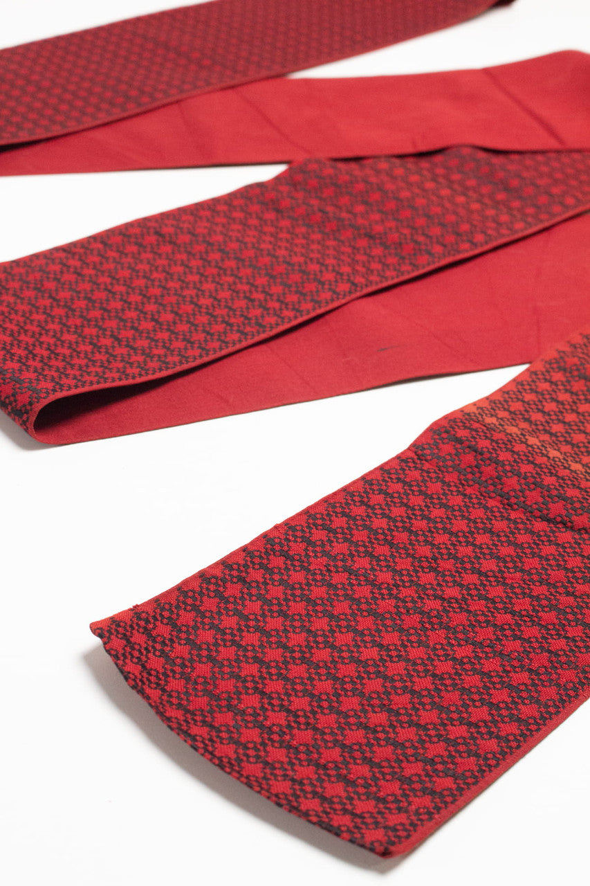Vintage Red Hanhaba Obi