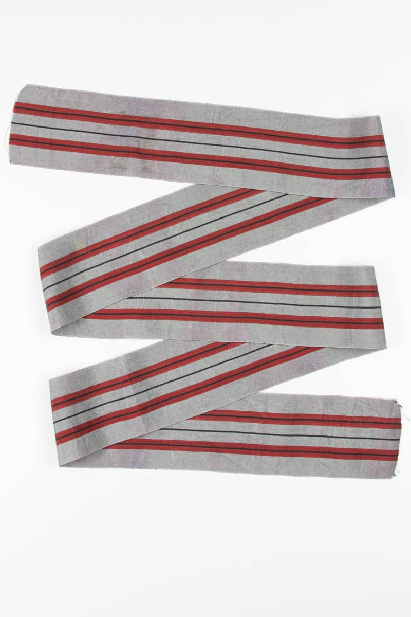 Vintage Grey Striped Hanhaba Obi 105