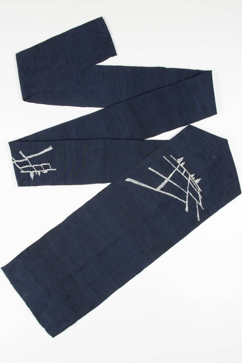 Vintage Navy Woven Nagoya Obi 110