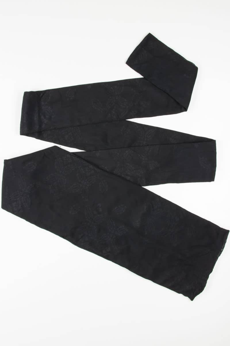 Vintage Black Floral Nagoya Obi 112