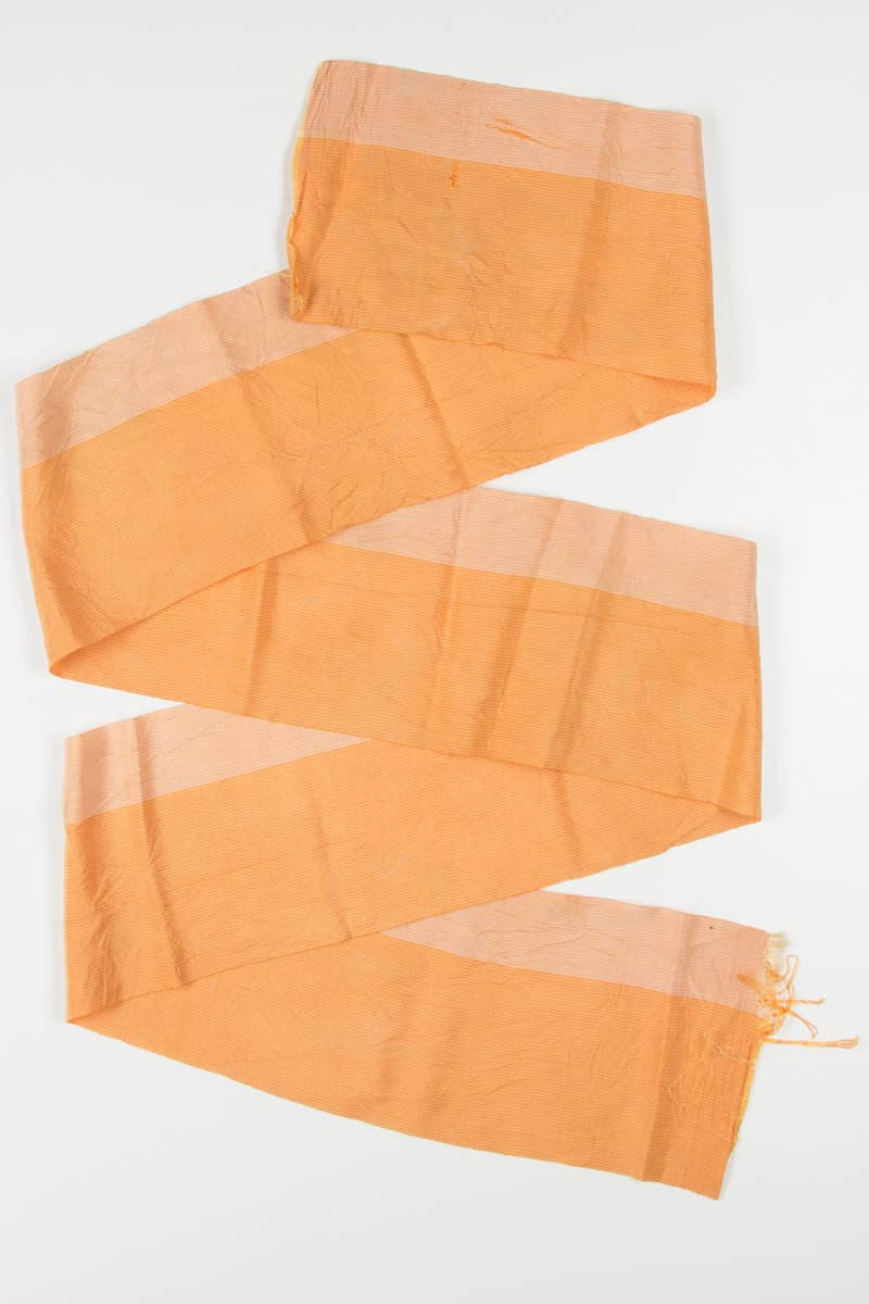 Vintage Peach Ribbed Hanhaba Obi 21