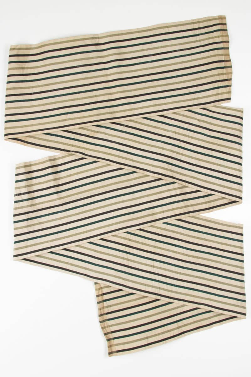 Vintage Green Striped Obi 23