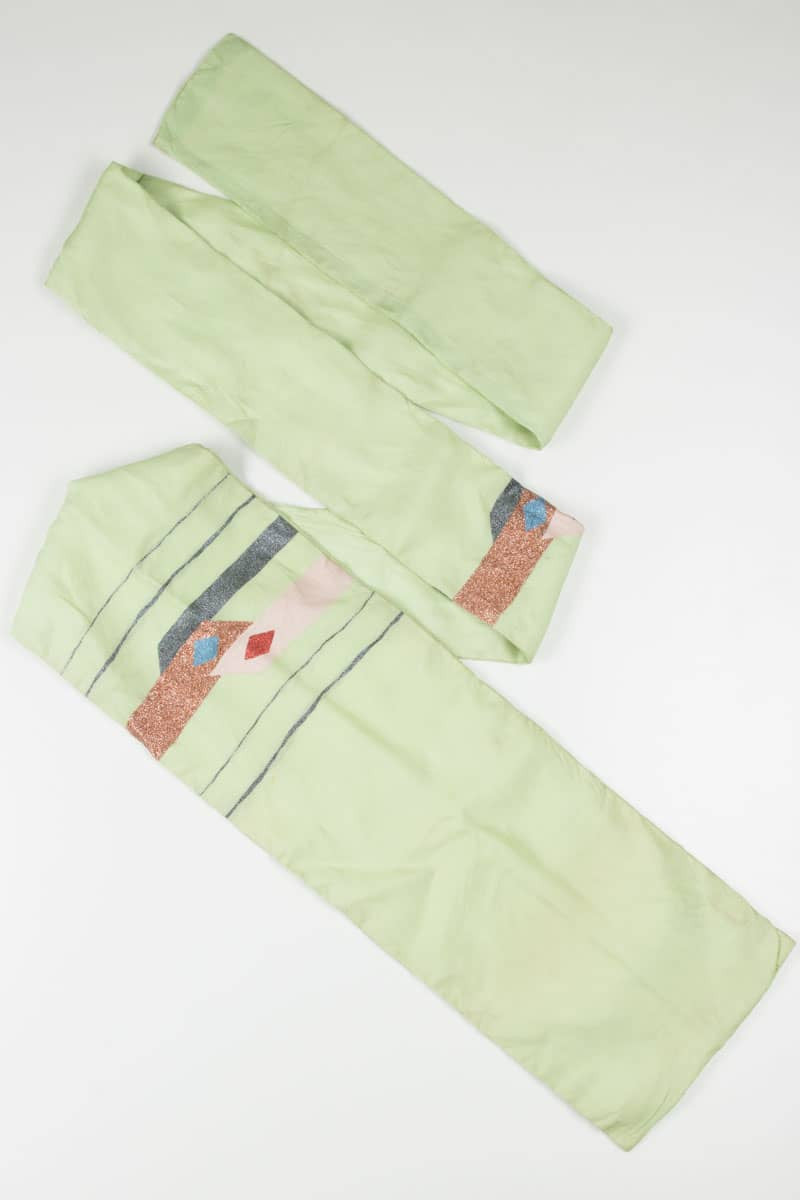 Stained Vintage Lime Nagoya Obi 47