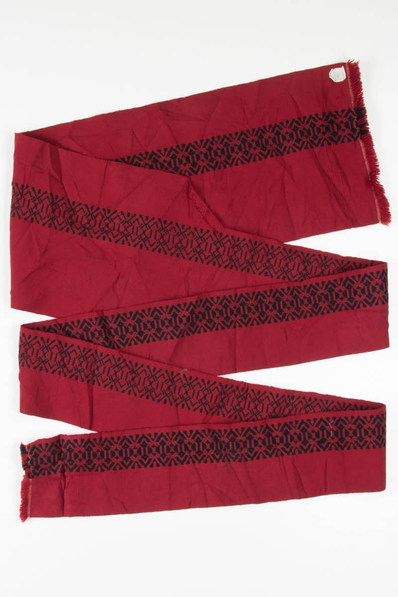 Vintage Red Woven Nagoya Obi 4
