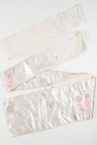 Vintage Silver Floral Embroidered Nagoya Obi 60