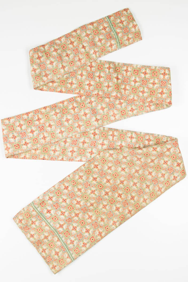 Vintage Floral Wallpaper Print Nagoya Obi 65