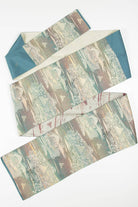 Vintage Teal Village Nagoya Obi 68