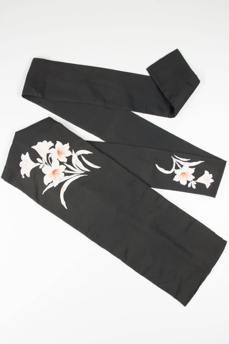 Vintage Painted Lillies Nagoya Obi 69