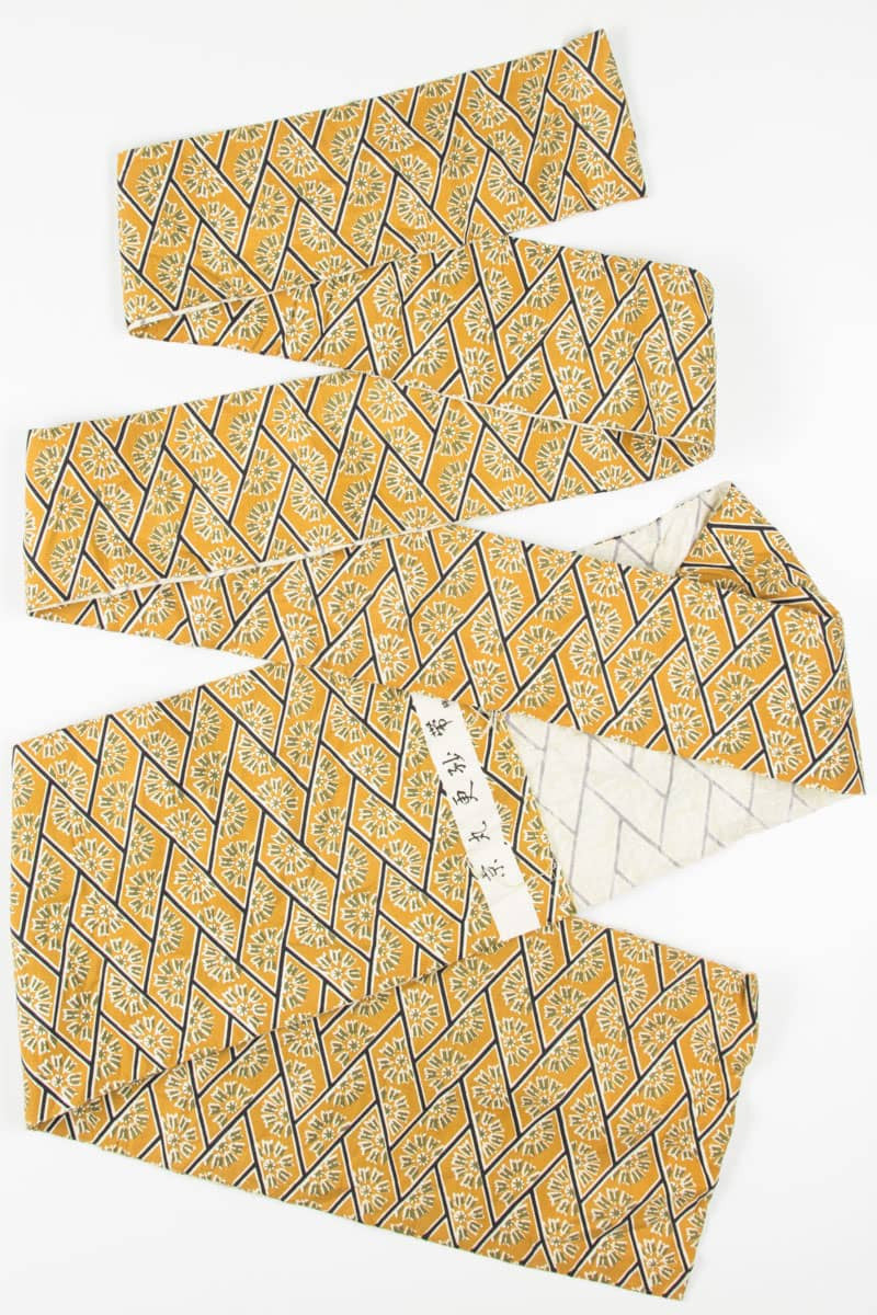 Vintage Mustard Woven Nagoya Obi 6