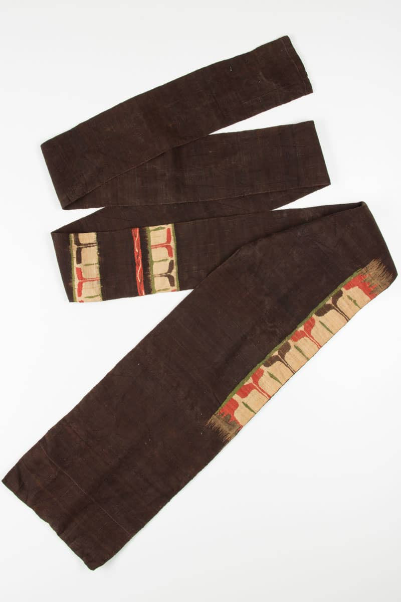 Vintage Brown Woven Nagoya Obi 76