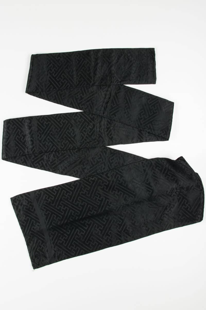 Vintage Black Maze Nagoya Obi 86