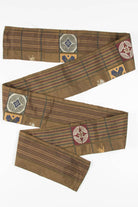 Vintage Olive Striped Hanhaba Obi 96