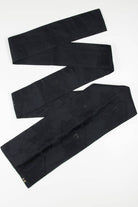 Vintage Black Floral Ribbed Nagoya Obi 97