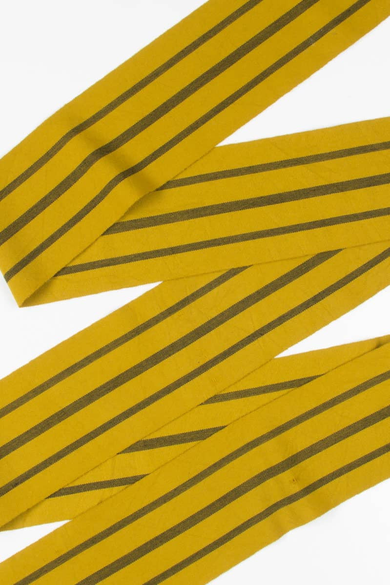 Vintage Mustard Striped Hanhaba Obi 108