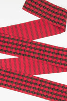 Vintage Red Plaid Hanhaba Obi 111