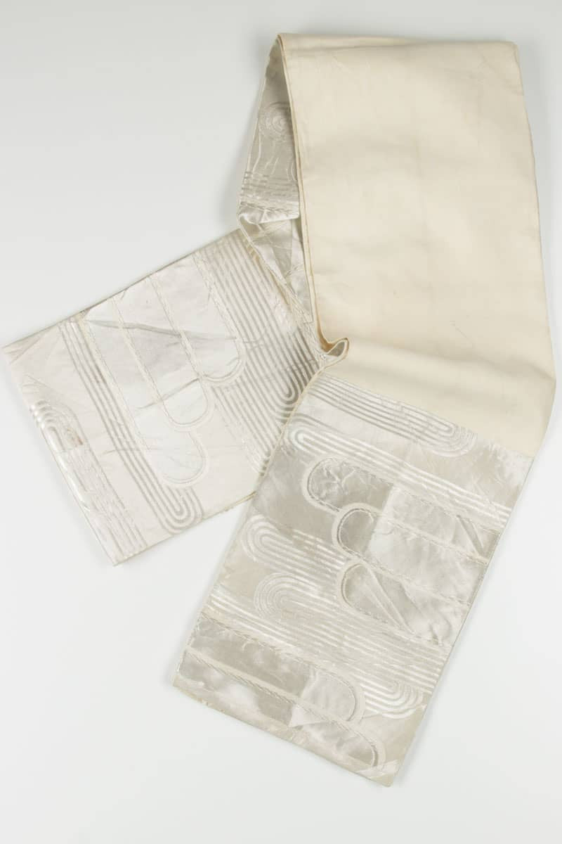 Vintage Silver Loops Fukuro Obi 120