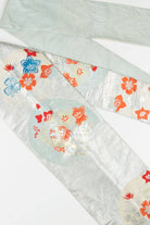 Vintage Silver & Mint Nagoya Obi 126