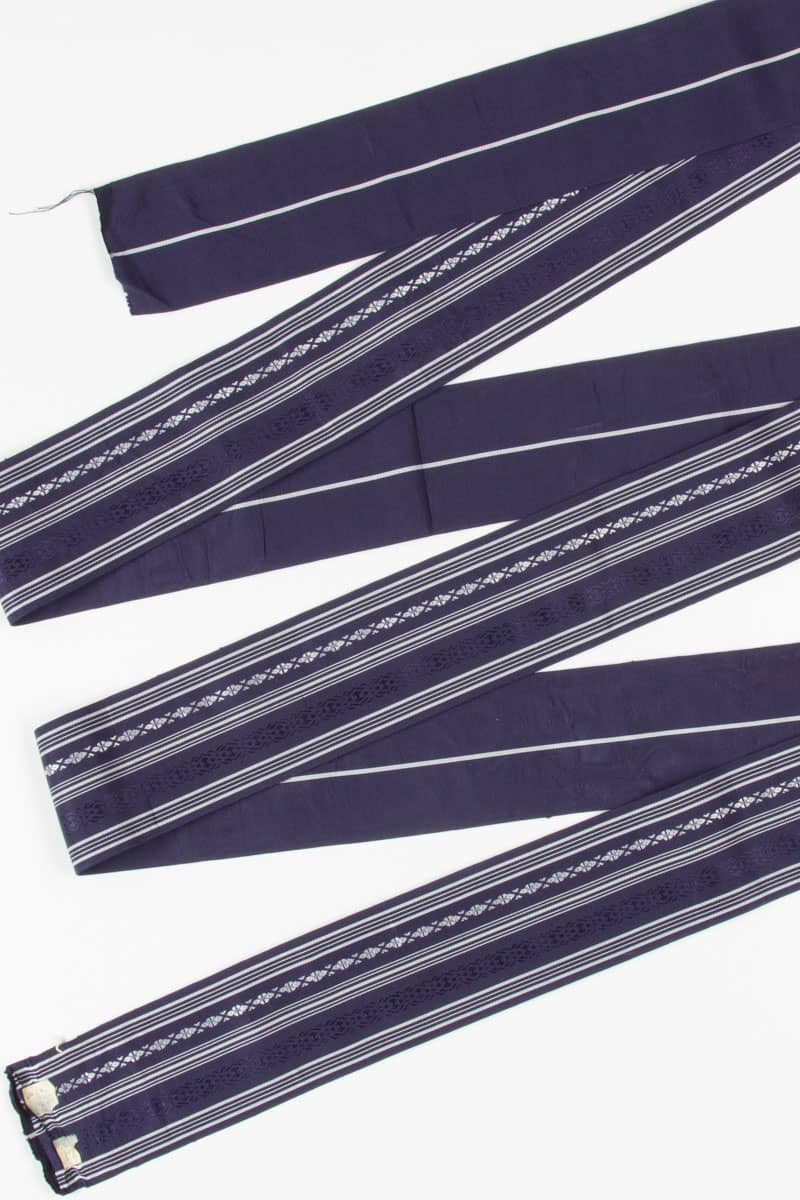 Vintage Navy Striped Hanhaba Obi 127