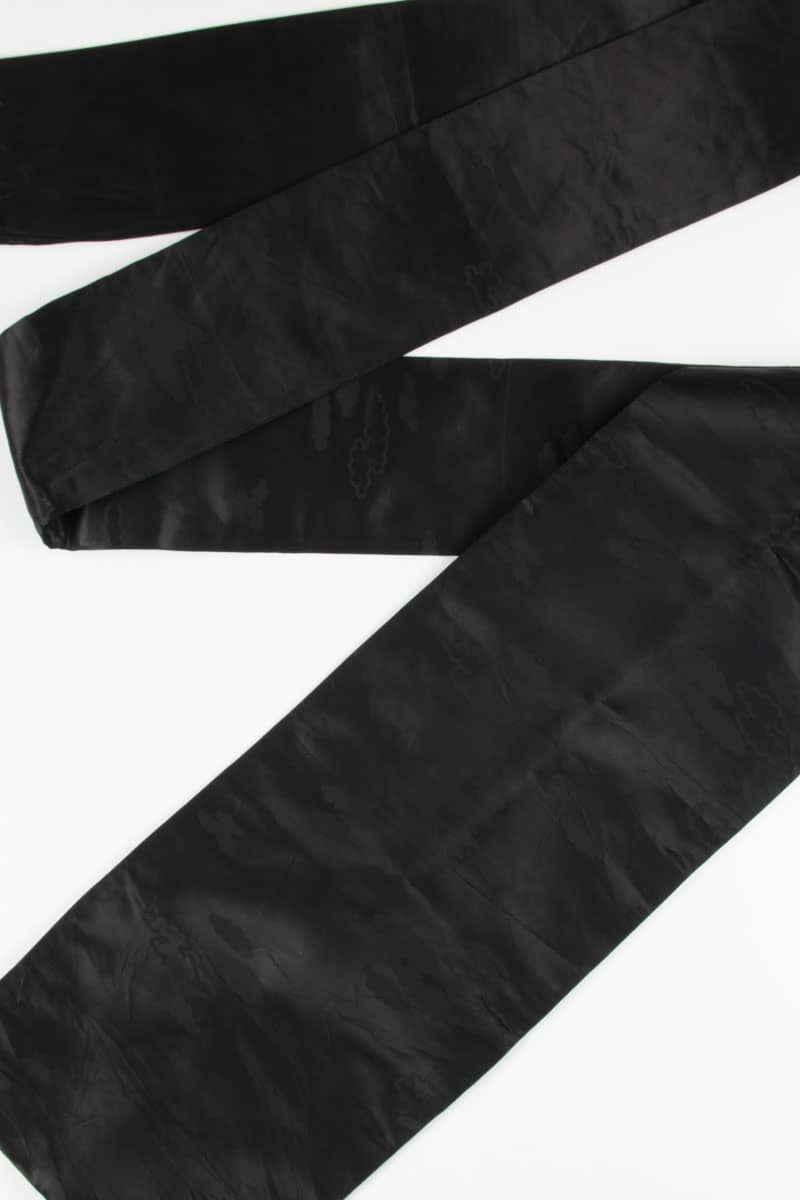Vintage Black Clouds Nagoya Obi 132