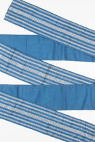 Vintage Dusty Blue Striped Hanhaba Obi 133