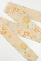 Vintage Beige Floral Hanhaba Obi 135