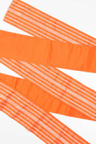 Vintage Orange Striped Hanhaba Obi 136