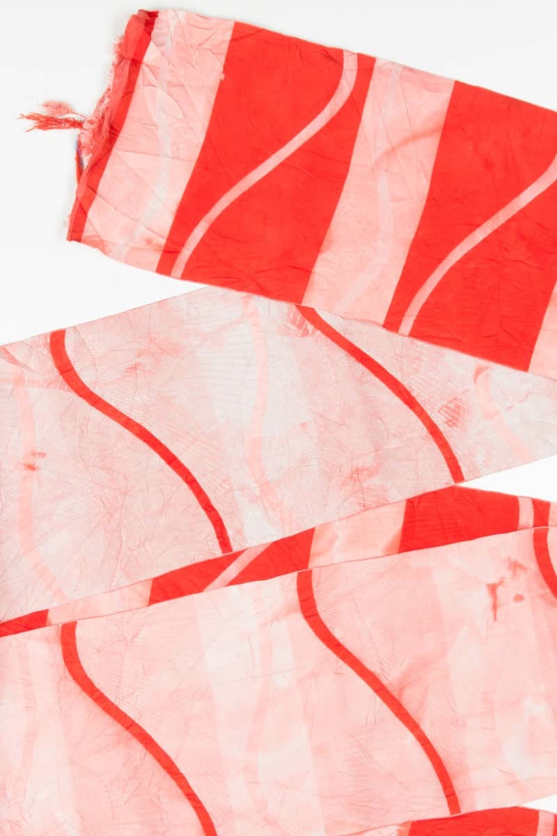 Vintage Red Tie Dye Hanhaba Obi 13