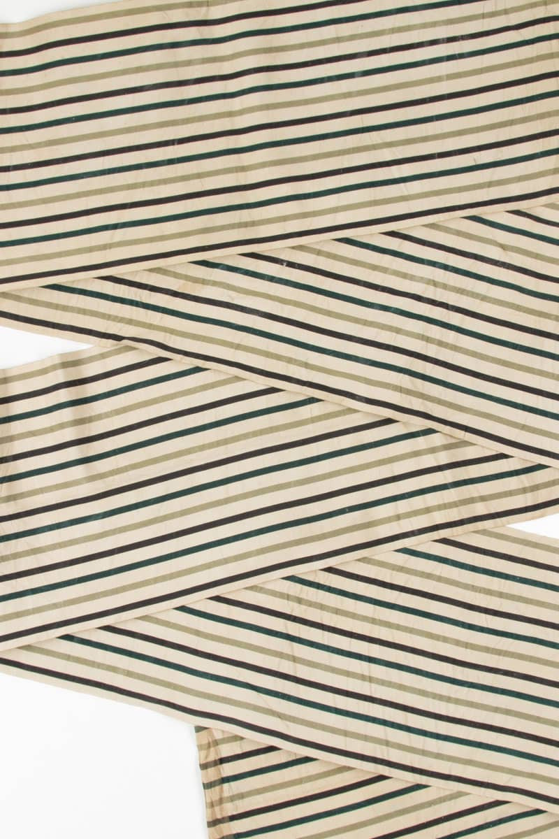 Vintage Green Striped Obi 23