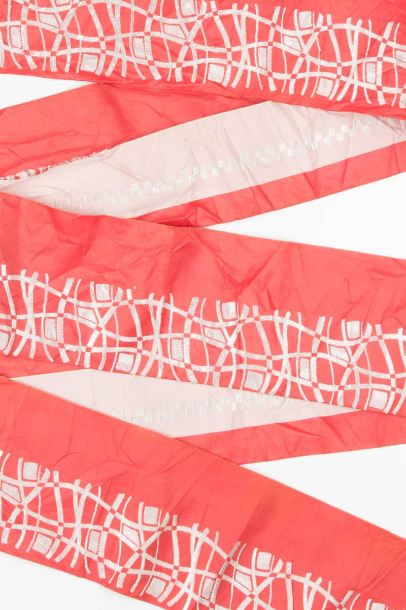Vintage Faded Red Hanhaba Obi 27