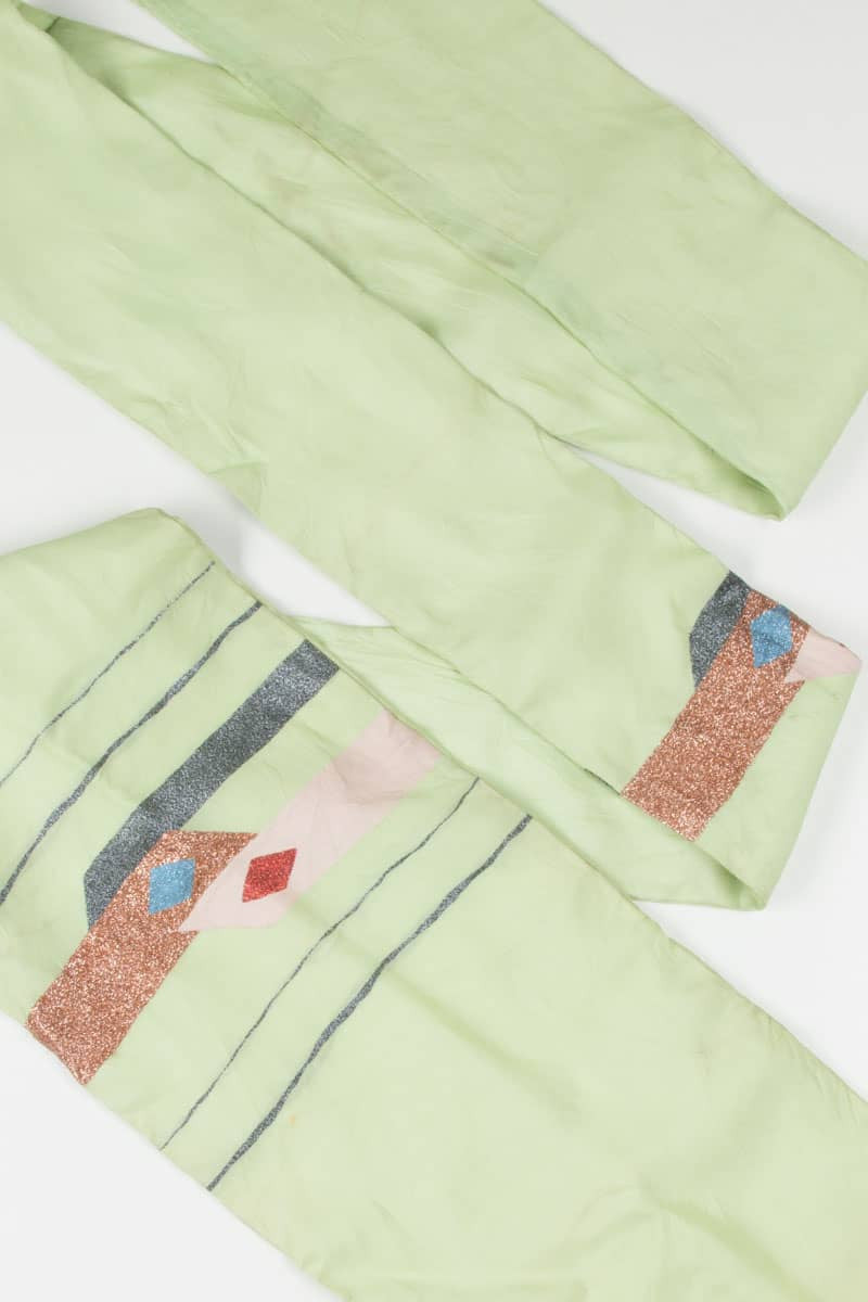 Stained Vintage Lime Nagoya Obi 47