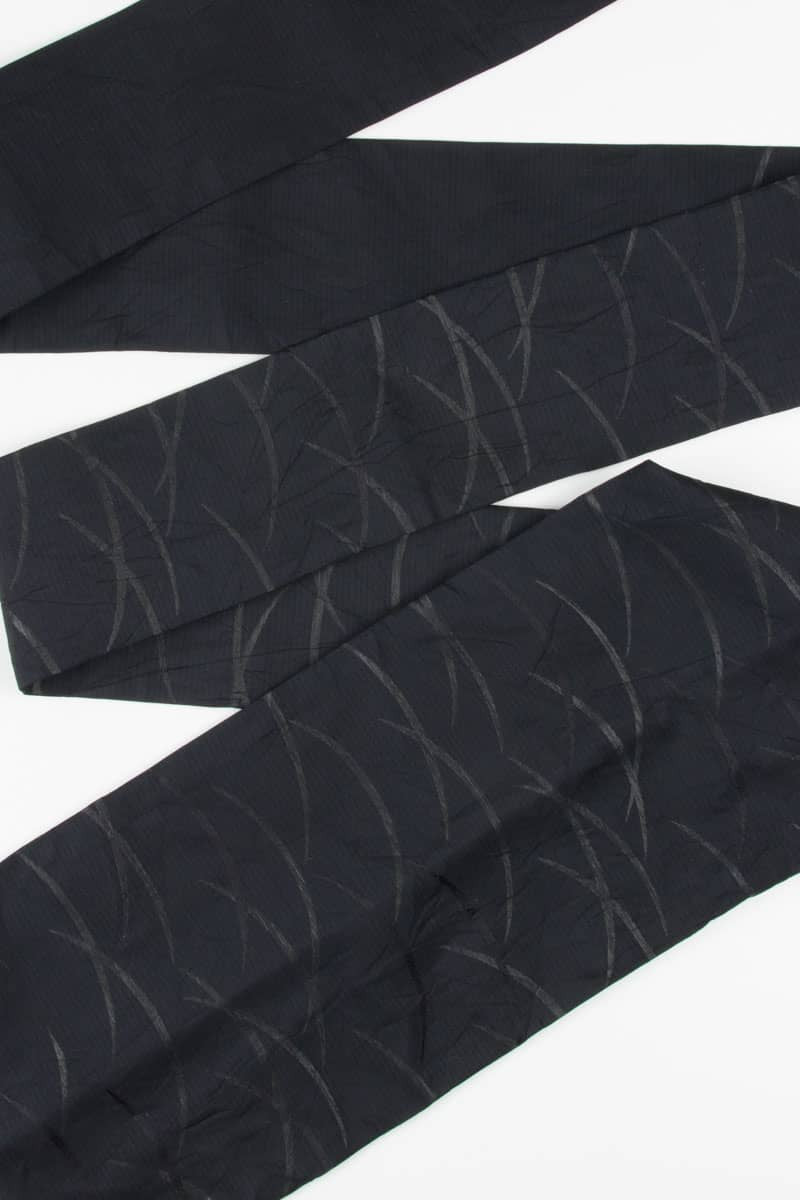 Vintage Black Arches Nagoya Obi 62