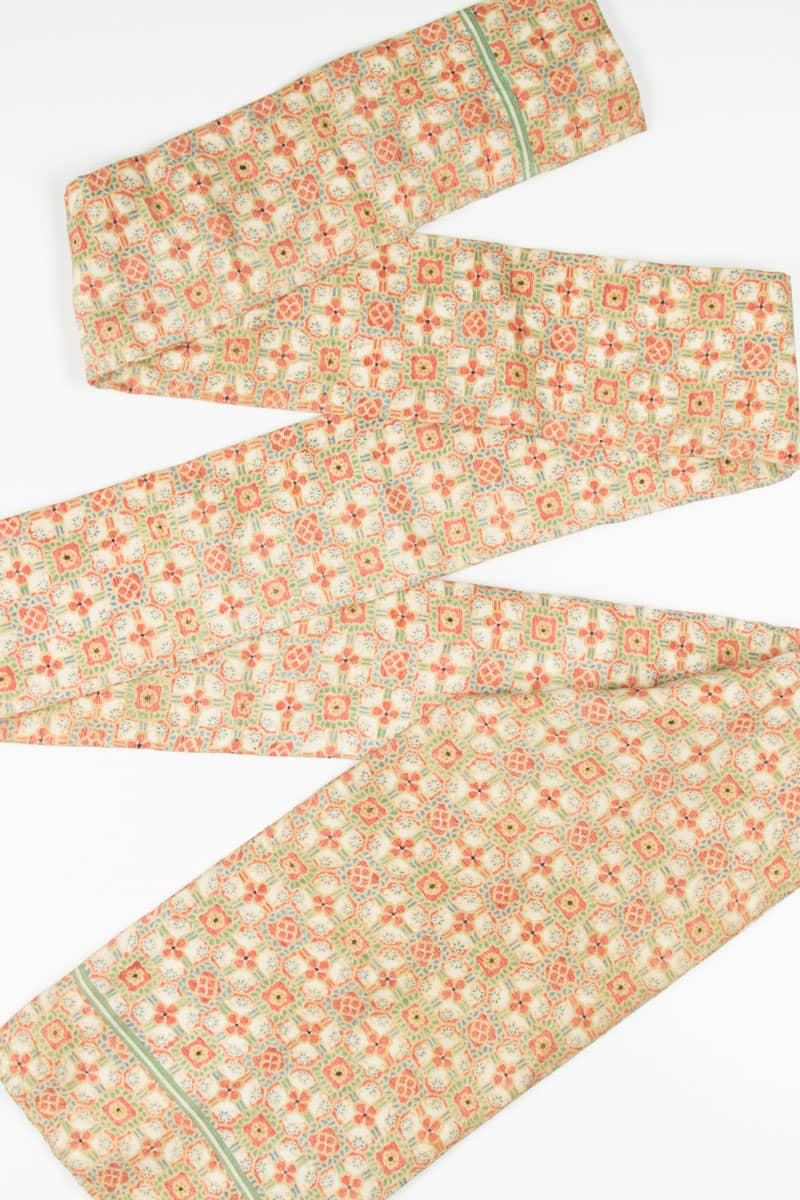 Vintage Floral Wallpaper Print Nagoya Obi 65