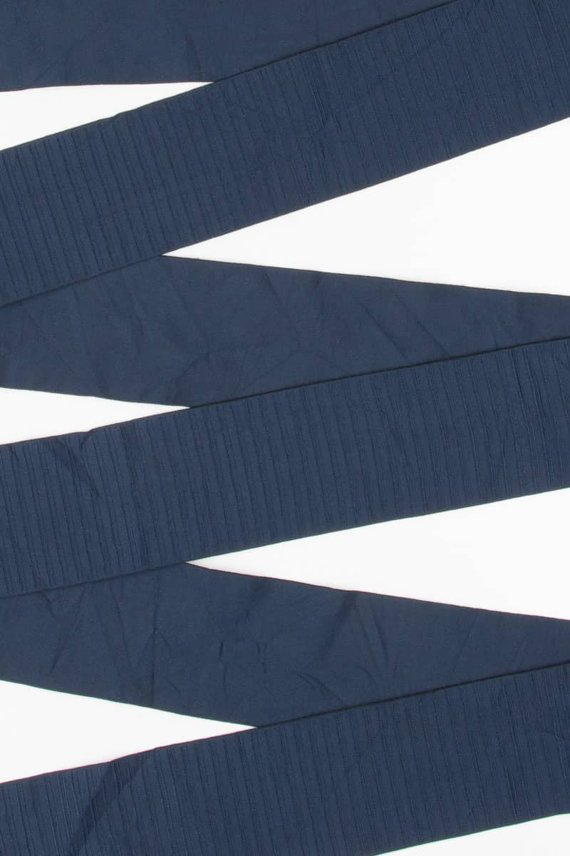 Vintage Ribbed Navy Hanhaba Obi 78