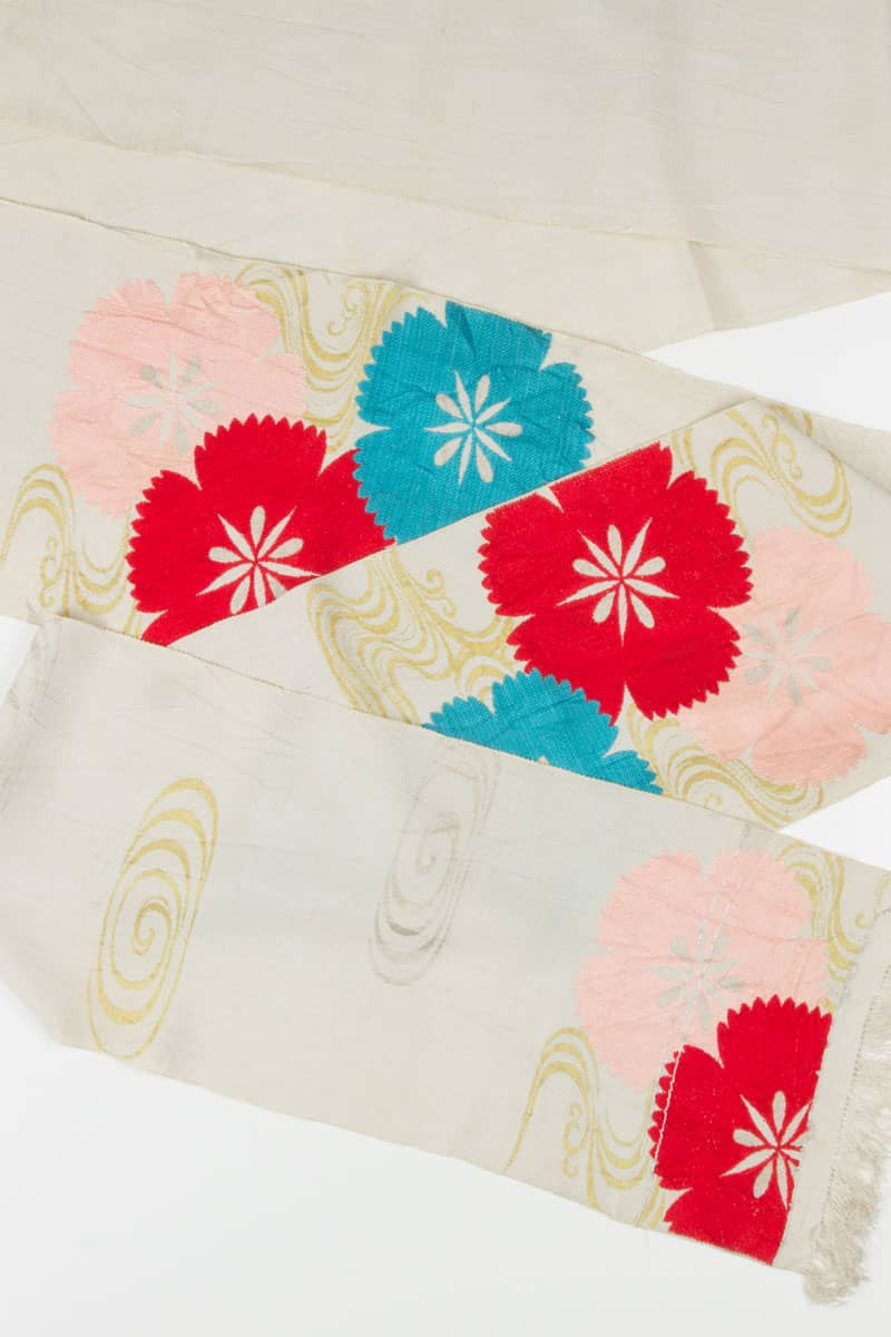 Vintage Woven Floral Obi 82