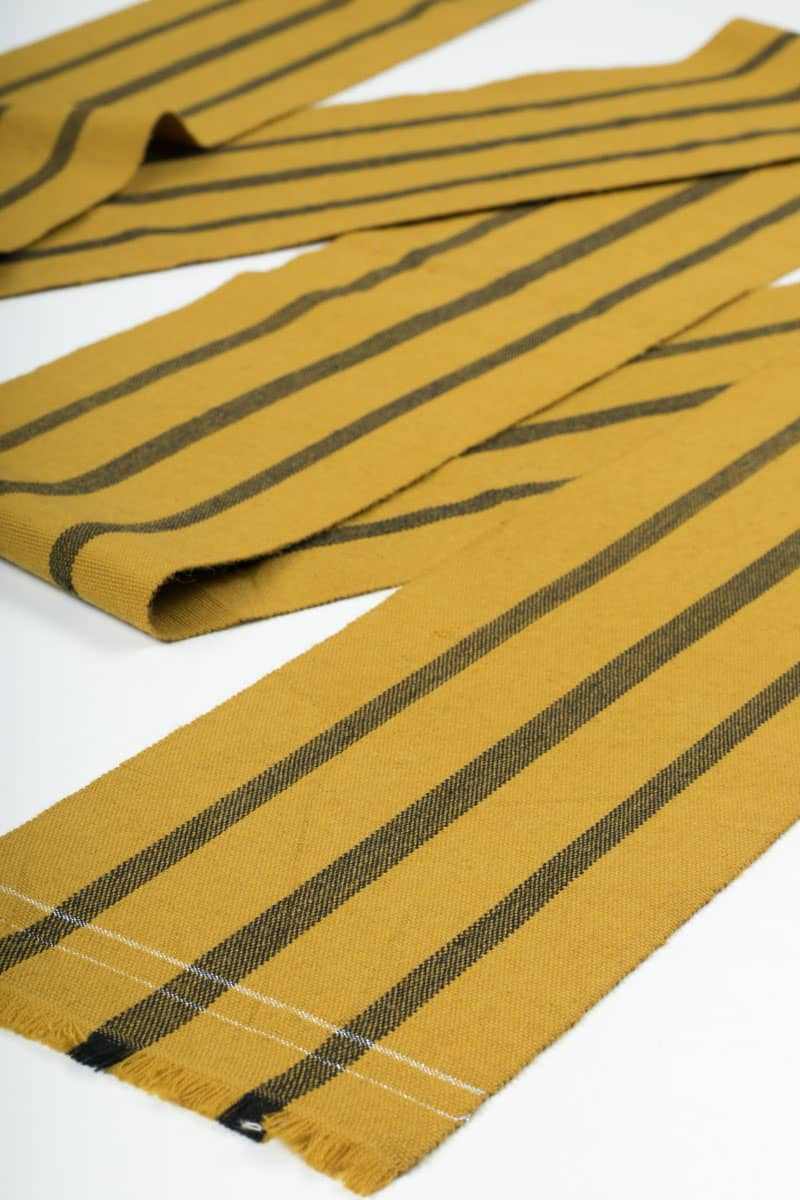 Vintage Mustard Striped Hanhaba Obi 108