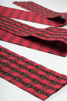 Vintage Red Plaid Hanhaba Obi 111