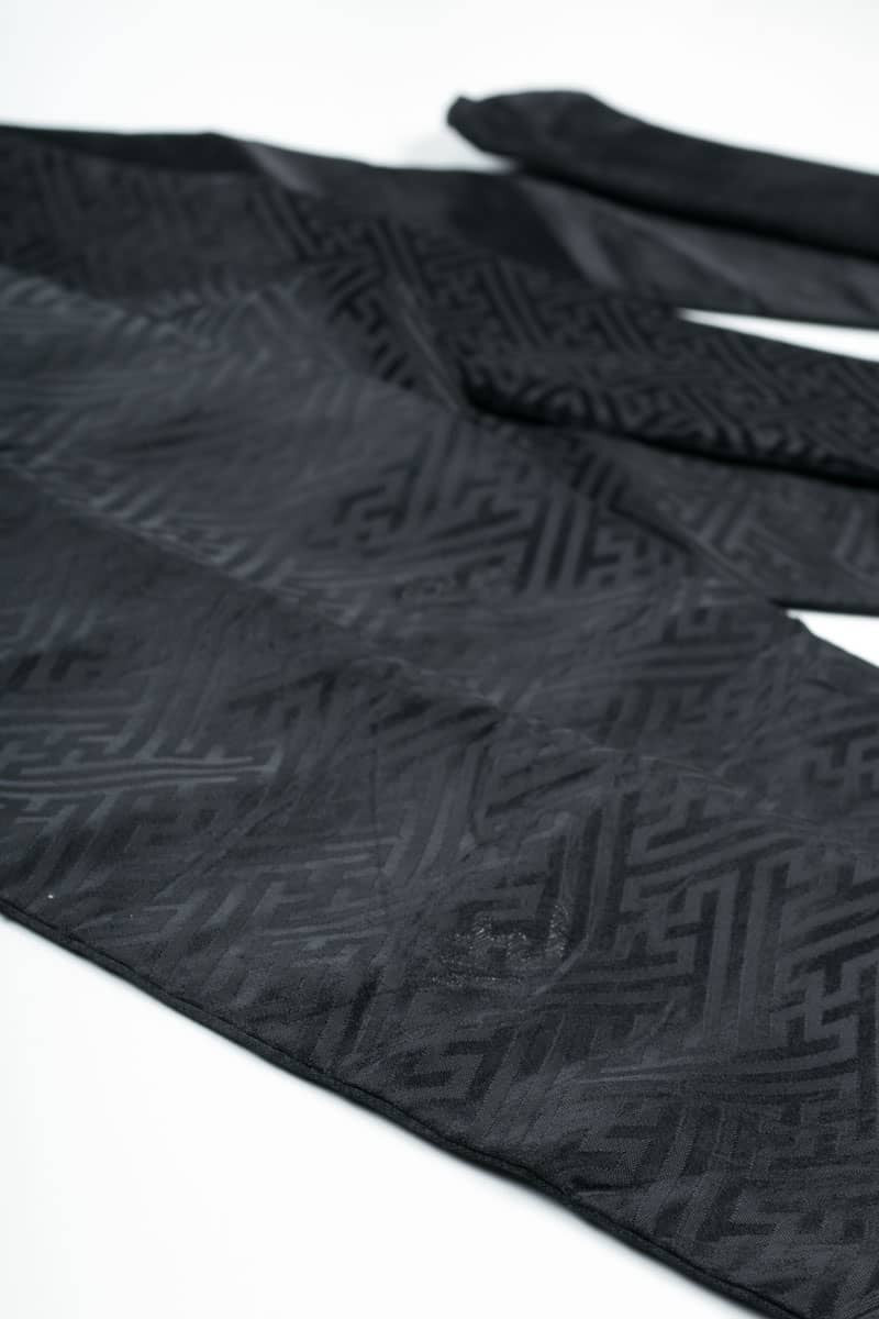 Vintage Black Maze Nagoya Obi 11