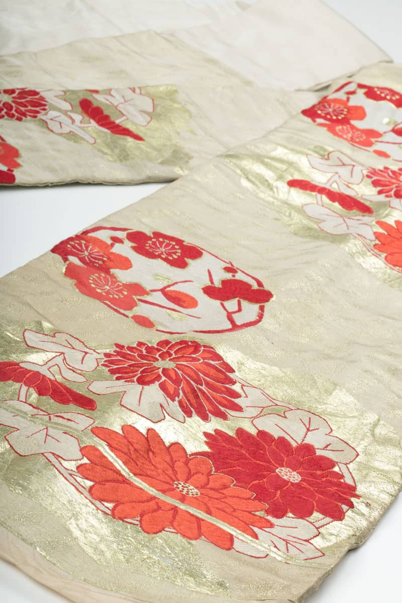 Vintage Golden Dahlia Nagoya Obi 125