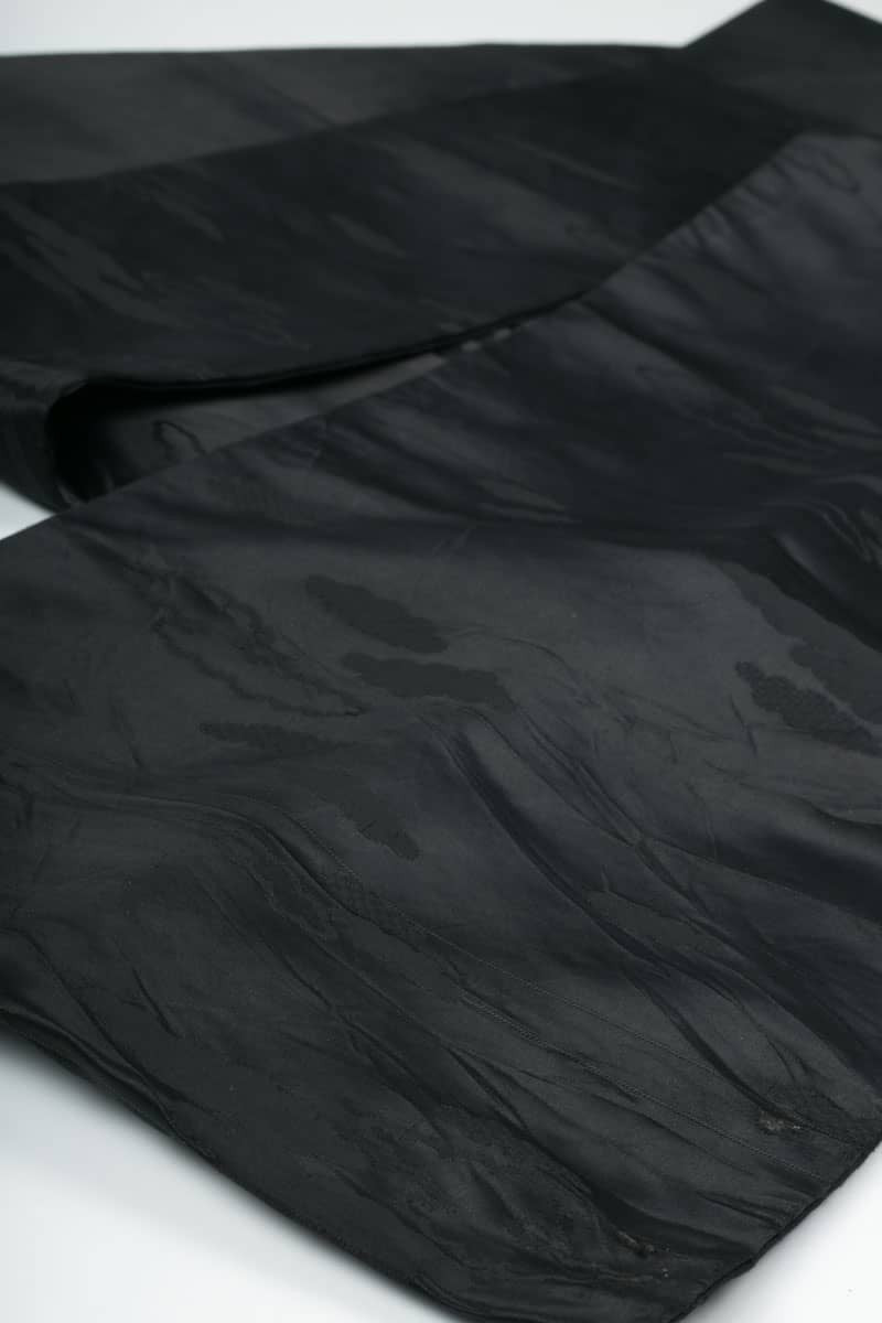 Vintage Black Clouds Nagoya Obi 132