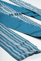 Vintage Dusty Blue Striped Hanhaba Obi 133
