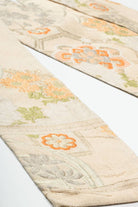 Vintage Beige Floral Hanhaba Obi 135