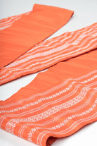 Vintage Orange Striped Hanhaba Obi 136