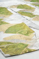 Stained Fan Embroiedered Vintage Fukuro Obi 22